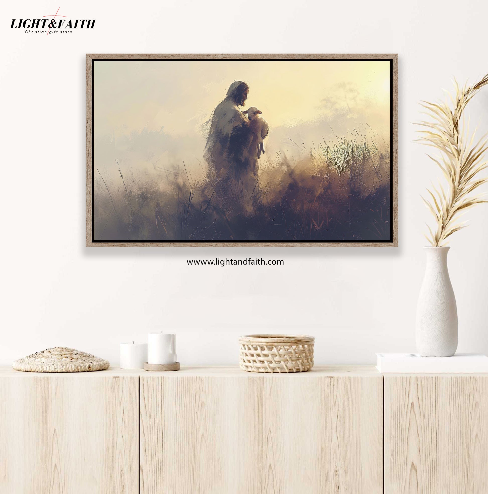 The Journey Home Poster, Parable of The Lost Sheep Poster, Jesus Holding Lamb Wall Art, Good Shepherd Poster, Scripture Wall Art, Christian Gift
